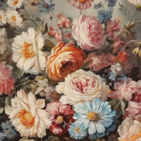 Rund fototapet - The scent of garden flowers