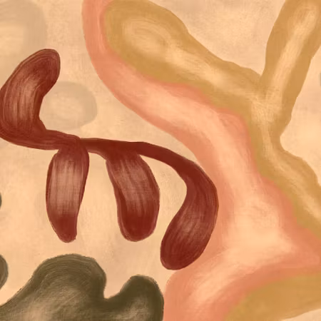 Rund fototapet - Colorful shapes worn out figures