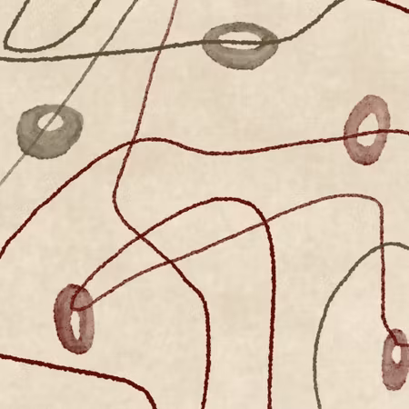 Rund fototapet - Lines and shapes bead labyrinth