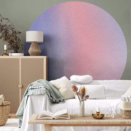 Rund fototapet - Rainbow gradient a delicate of