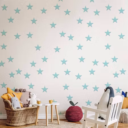 Tapet - Stars aquamarine