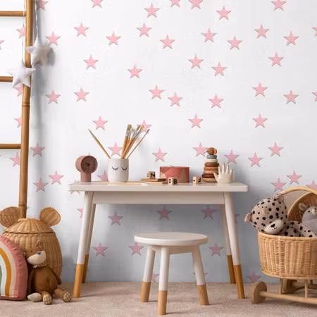 Tapet - Pink stars