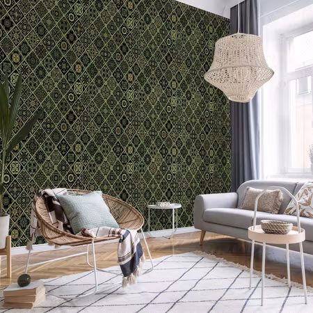 Tapet - Olive mosaic