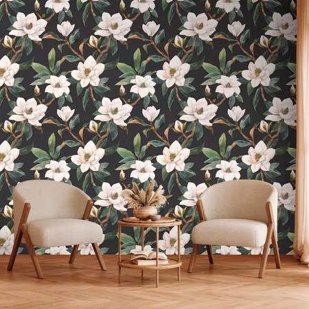 Tapet - White magnolias
