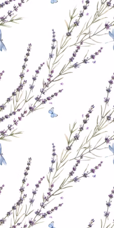 Tapet - Butterflies among the lavender