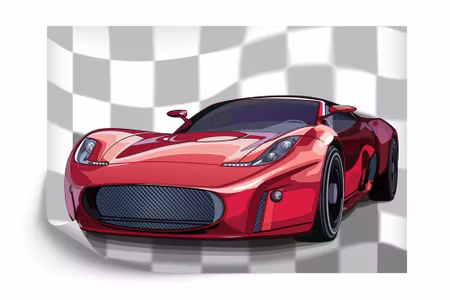 Fototapet - Sports red car