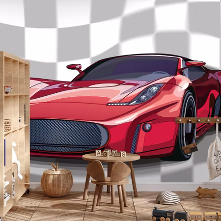 Fototapet - Sports red car