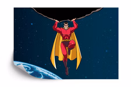 Fototapet - Superhero in space