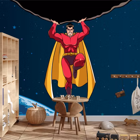 Fototapet - Superhero in space