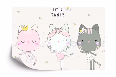 Fototapet - Dancing cats