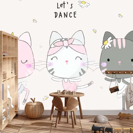Fototapet - Dancing cats