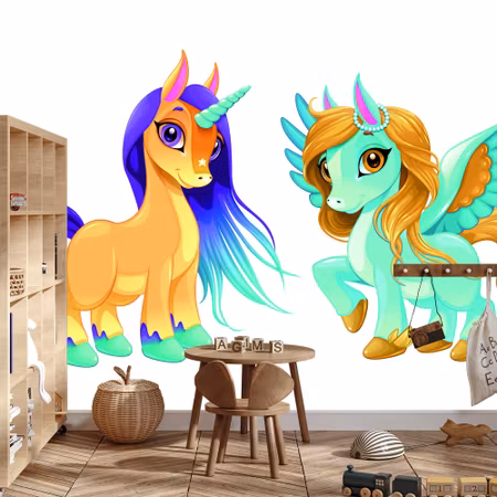 Fototapet - Unicorn and pegasus