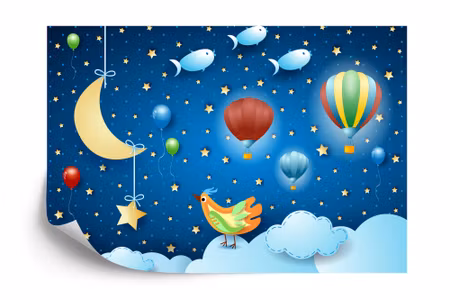 Fototapet - For children magic night