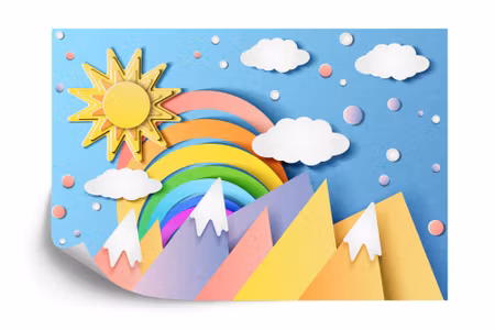Fototapet - For children colorful landscape