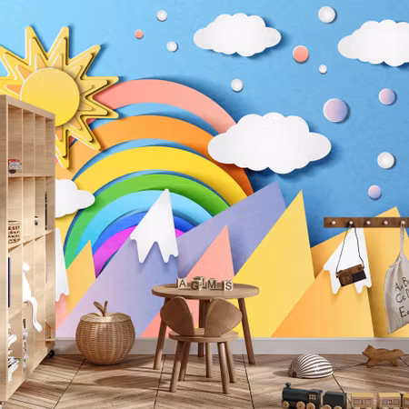 Fototapet - For children colorful landscape