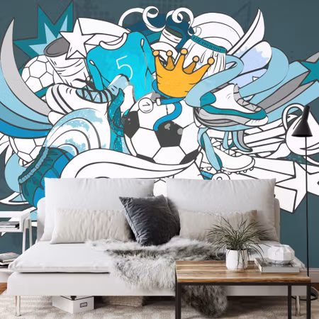 Fototapet - Graffiti soccer