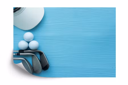 Fototapet - Golf set on boards