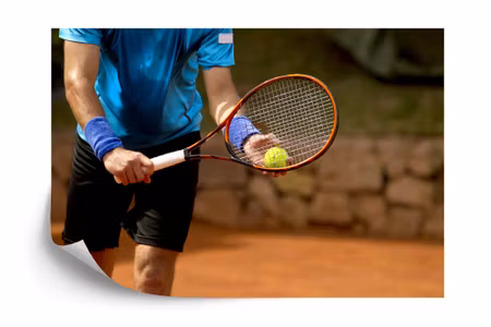 Fototapet - Serving tennis player