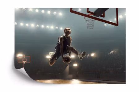 Fototapet - Basketball player in the air