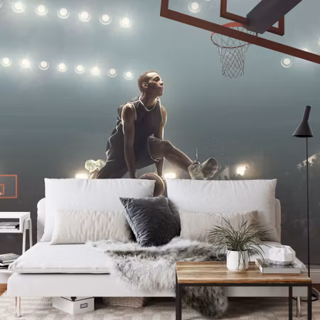 Fototapet - Basketball player in the air