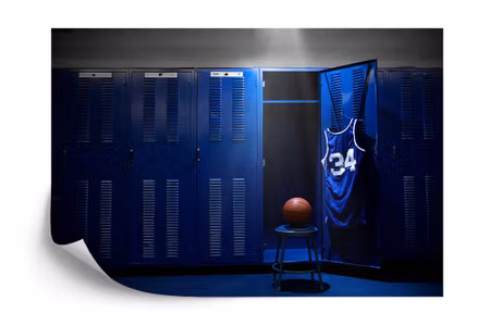 Fototapet - Basketball team cloakroom