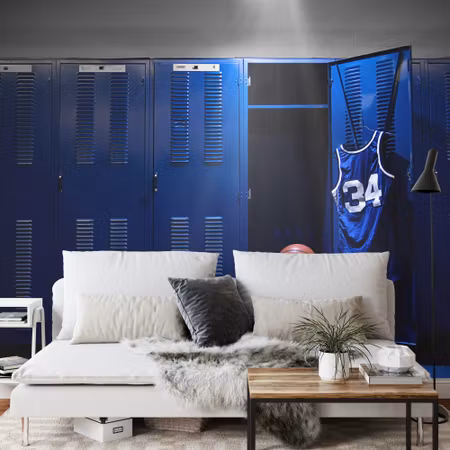 Fototapet - Basketball team cloakroom
