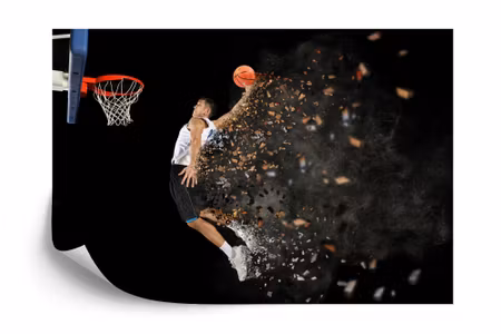 Fototapet - Basketball player in action