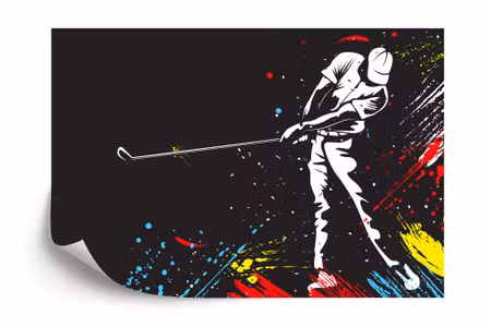 Fototapet - Painted golfer
