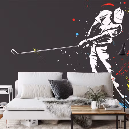 Fototapet - Painted golfer