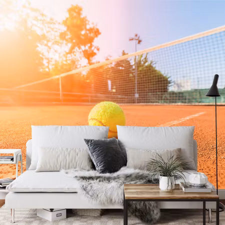 Fototapet - Tennis ball on the court