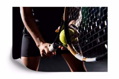 Fototapet - Serving tennis player