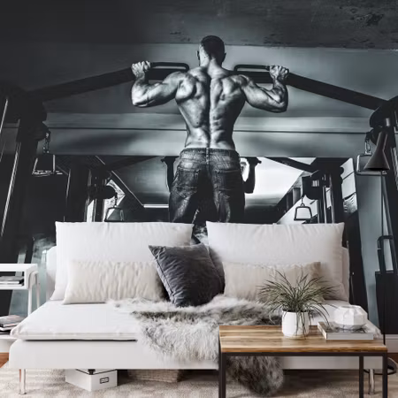 Fototapet - Bodybuilder during