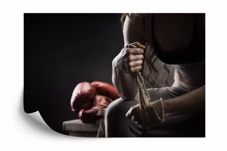 Fototapet - Boxer before the fight