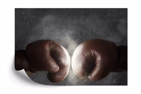 Fototapet - Clash of the boxers&amp039 fists