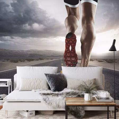 Fototapet - Runner on the road