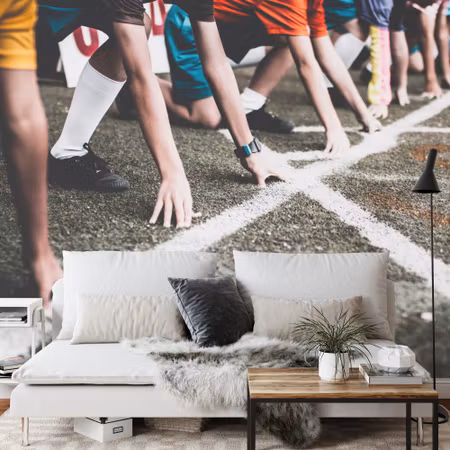Fototapet - Sports competition in running 3D
