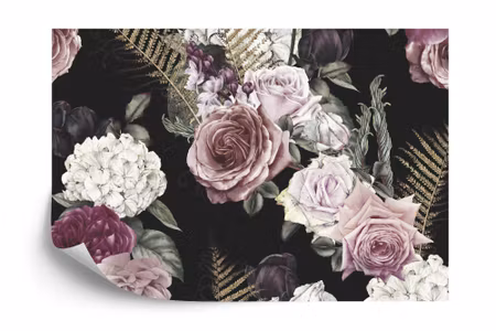 Fototapet - Colorful roses in vintage style