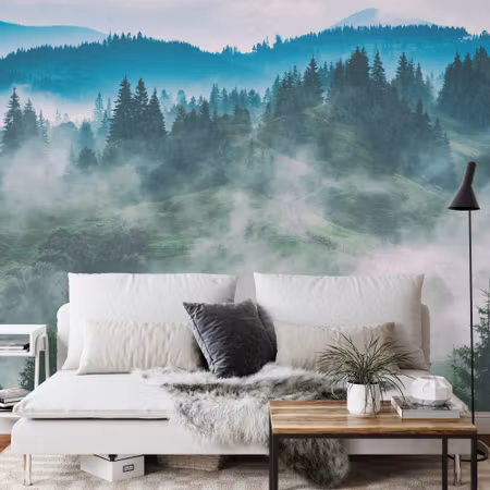 Fototapet - Forest in fog