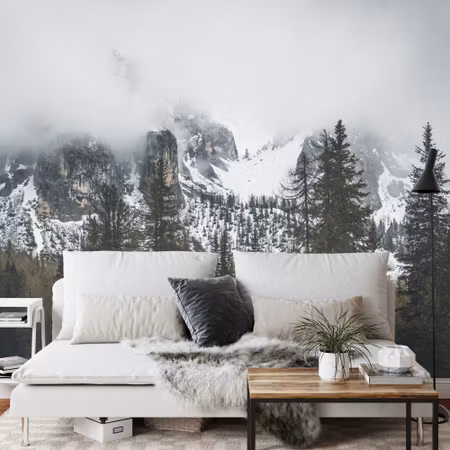 Fototapet - Forest in fog