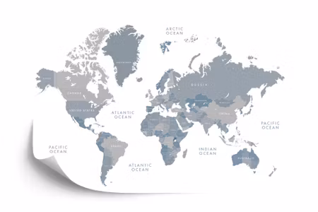 Fototapet - World map