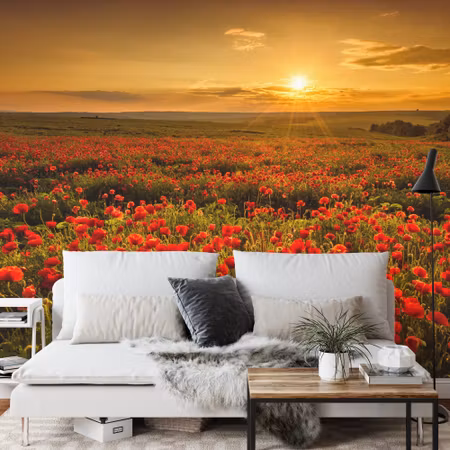 Fototapet - Landscape flowers