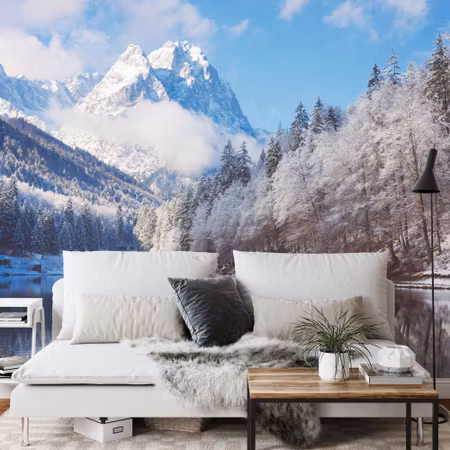 Fototapet - Landscape mountains winter