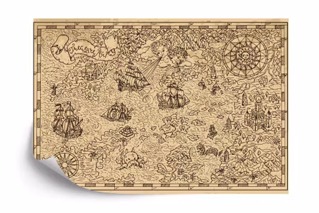 Fototapet - Treasure map