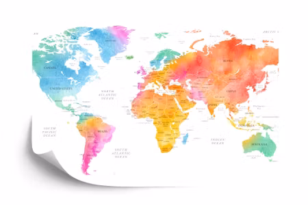 Fototapet - World map