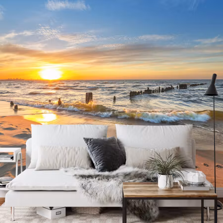 Fototapet - Beach sunset