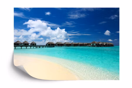 Fototapet - Beach sun bridge