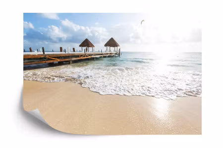 Fototapet - Beach sun bridge