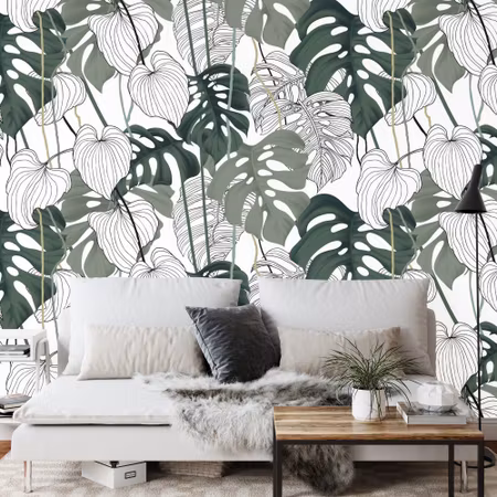 Fototapet - Monstera leaves