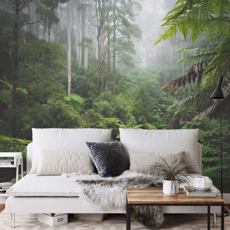 Fototapet - Forest in fog