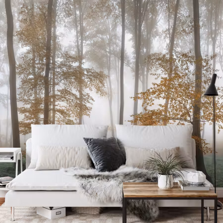 Fototapet - Forest in fog
